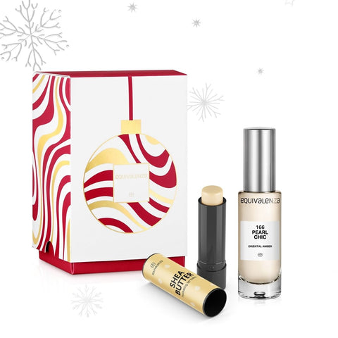 COFFRET SECRET SANTA: Parfum 166 Pearl Chic & Baume à lèvres Karité